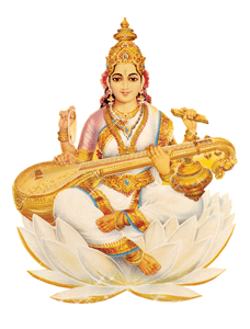 Sarasvatî avec une vînâ - Déesse de la musique Sarasvatî avec une vînâ - Déesse de la musique